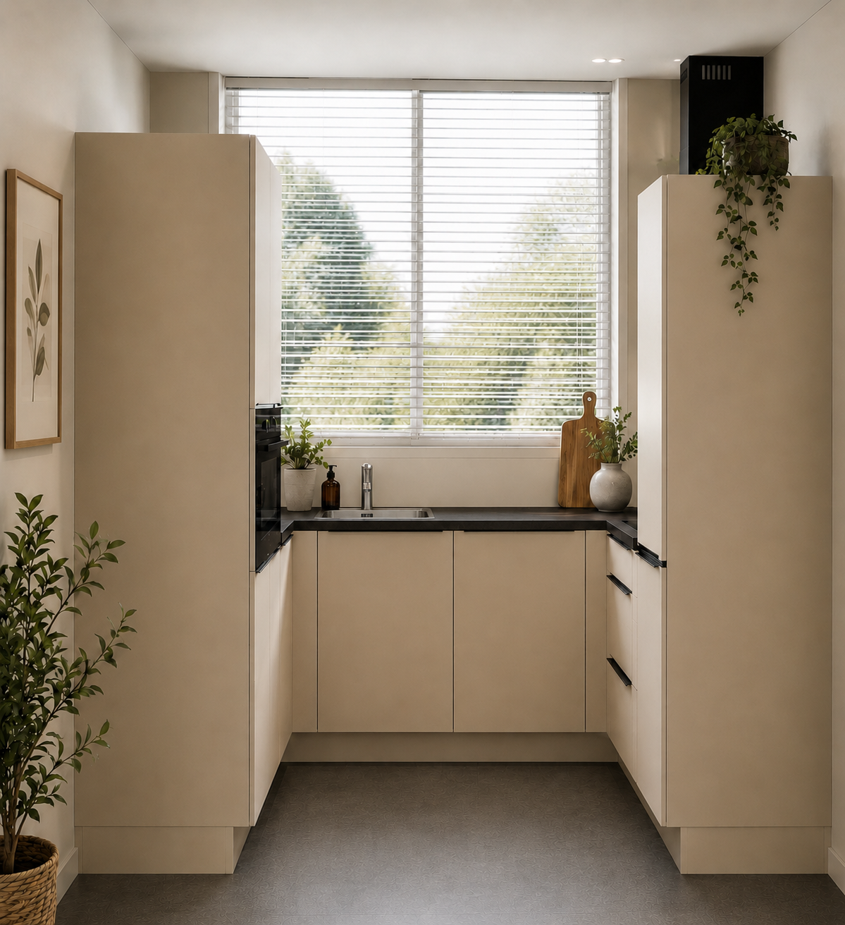 U-keuken Unia 3001 Kiezelgrijs